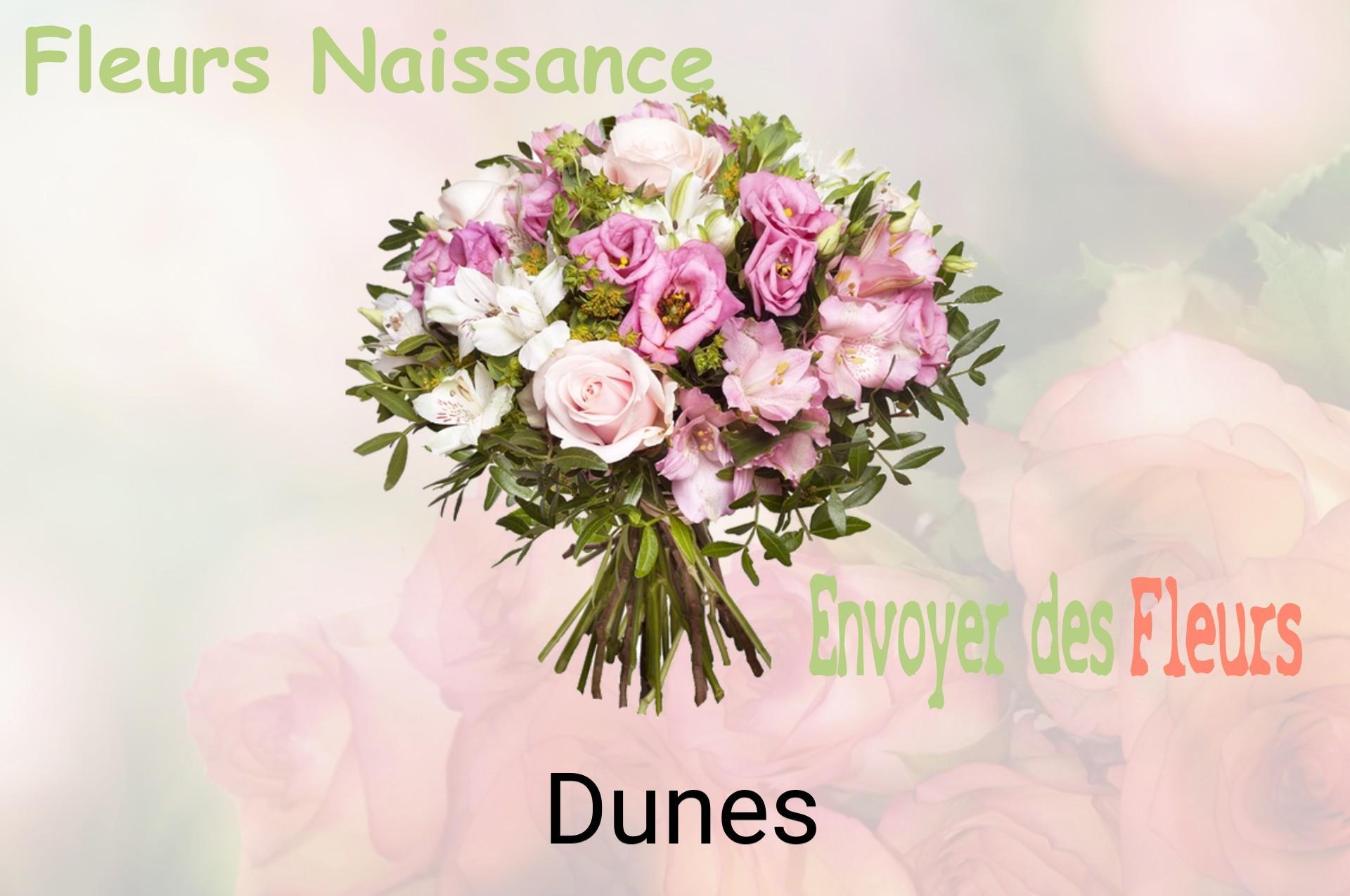 Bouquet de fleurs de naissance livré à Dunes